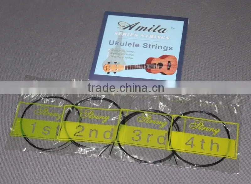 Amola Ukulele Strings Soprano Concert Tenor 21" 23" 26" Ukulele Strings (Paper Box Pack,Black White Clear Choose)