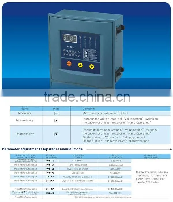 PFR-12 Reactive Power Compensating Controller