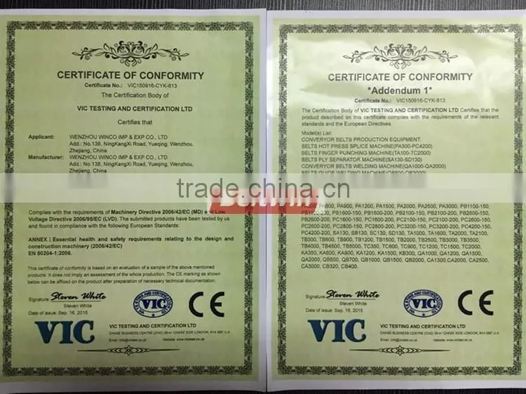 Beltwin 200PSI Heavyweight Vulcanizing Equipment for Conveyor Belt