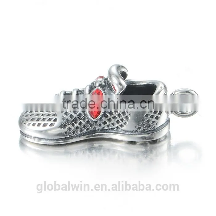 Antique Sporting Shoes Model Necklace Pendant Charms Silver Jewelry