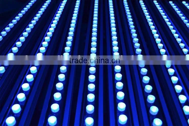 CE LVD EMC FCC IP65 Outdoor DMX512 6in1 RGBWA+UV 24*15w LED Slim Cameleon Linear Panel LED Wash Bar Light