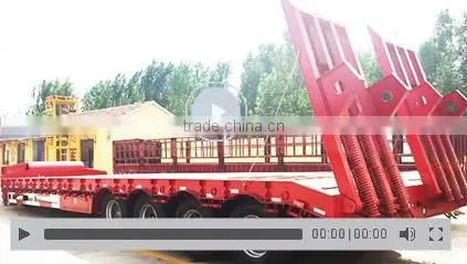 used low bed trailer , Second-hand low bed truck trailer excavator trailer