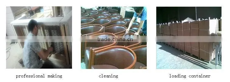Can be customed wood and fabric dining chairs
