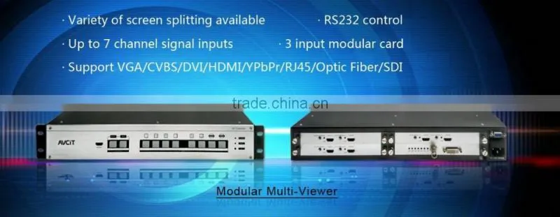 Professional modualr HD-multi viewer CBN with VGA,HDMI input cards