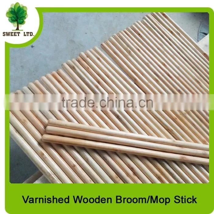 painted best quality wood broom stick best selling made in china