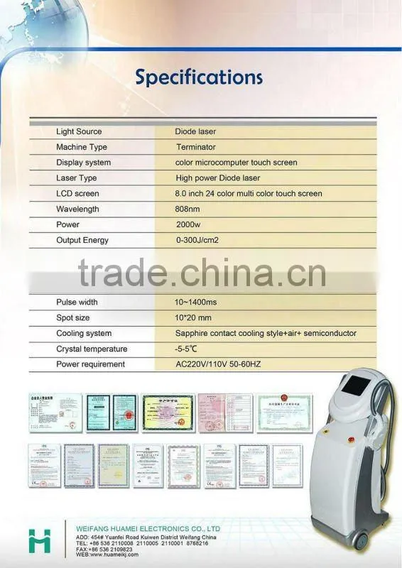 High Quality 808nm Diode Laser For Hair Removal