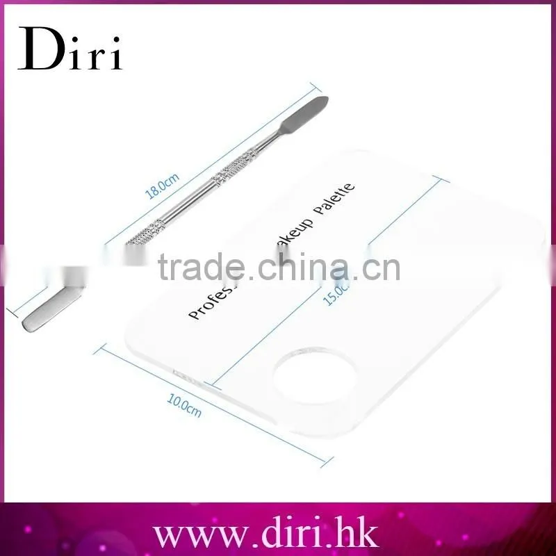 Professional Stainless Steel Cosmetic Makeup Mixing Palette with Spatula