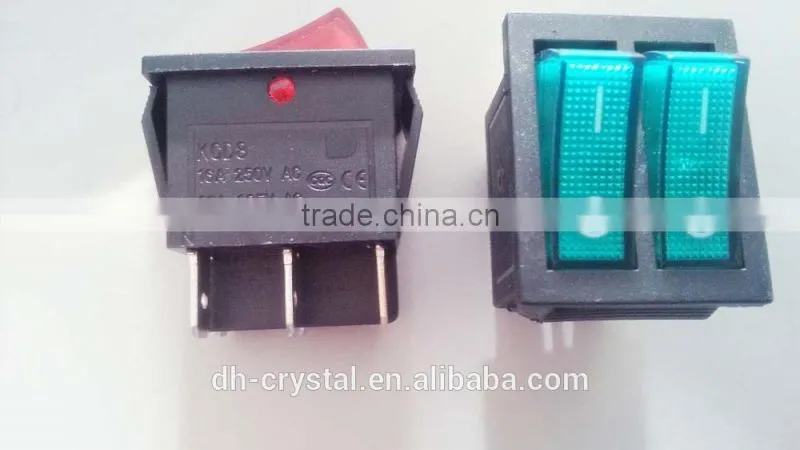 double press botton thermostat switch 16A 250v Oven Dump Switch with CE red and white