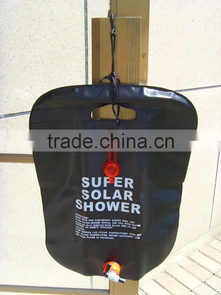 Outdoor Camping Hiking Solar Heated Camp Shower Pipe Bag