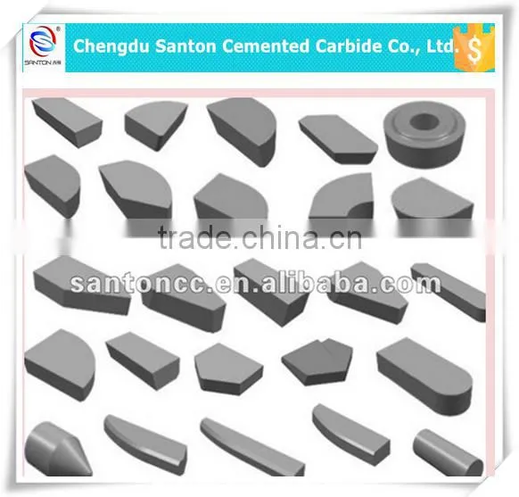 Type D2 Tungsten carbide brazed tips/welding insert/cemented brazed tips