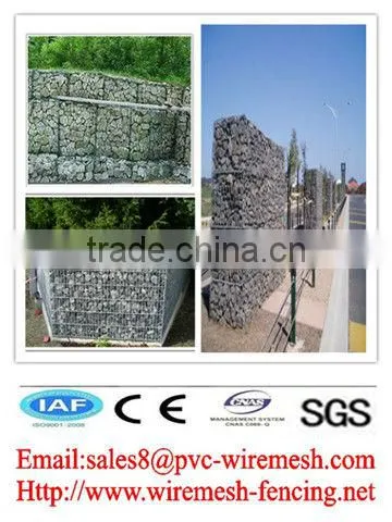 alibaba China CE&ISO certificated electric galvanized+powder coated gabion box(pro manufacturer)