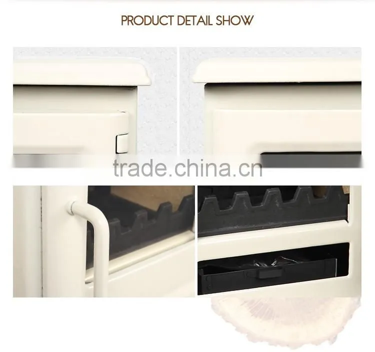 2016 Enamel Firpelace type freestanding cast iron enamel wood burning stove with glass door