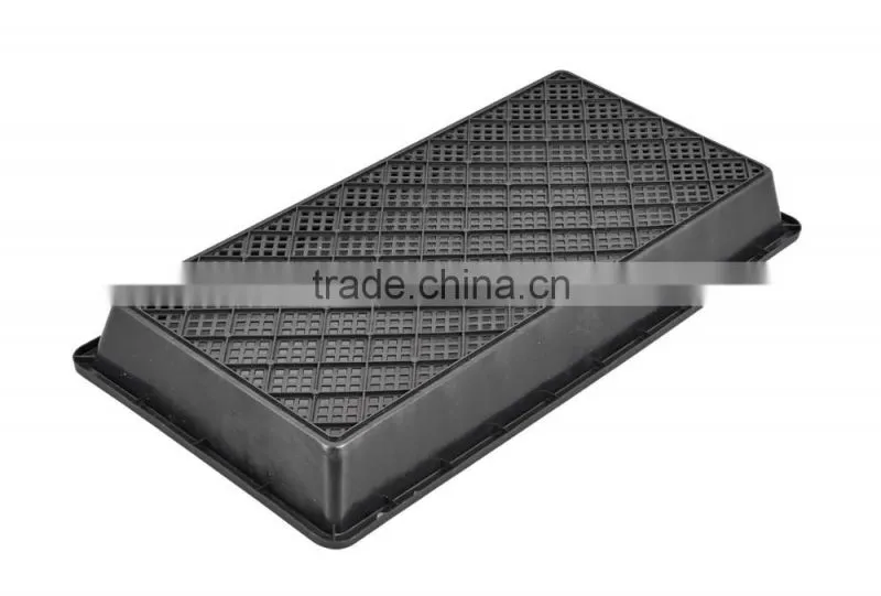 Black Rectange Nursery flat tray for planting