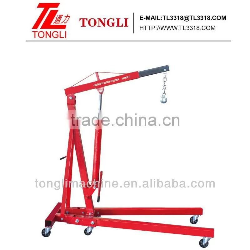 1ton tl1001-1 1ton folding hydraulic shop engine crane