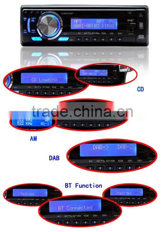 1din DAB+ Radio with USB MP3 player