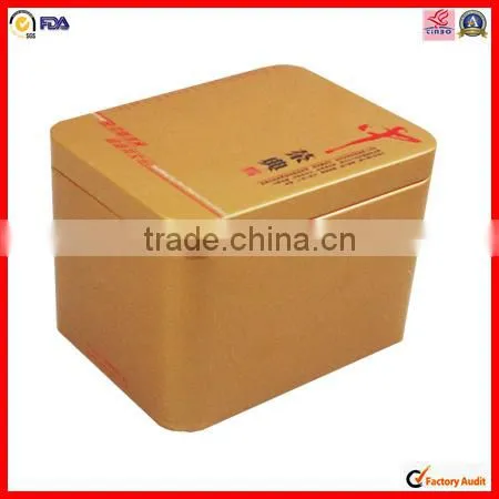 customed rectangle tea packaging tin canister