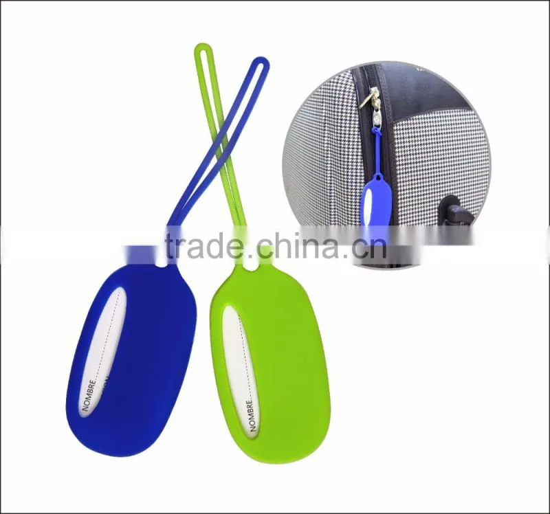Eco-friendly silicone luggage tag with custom logo