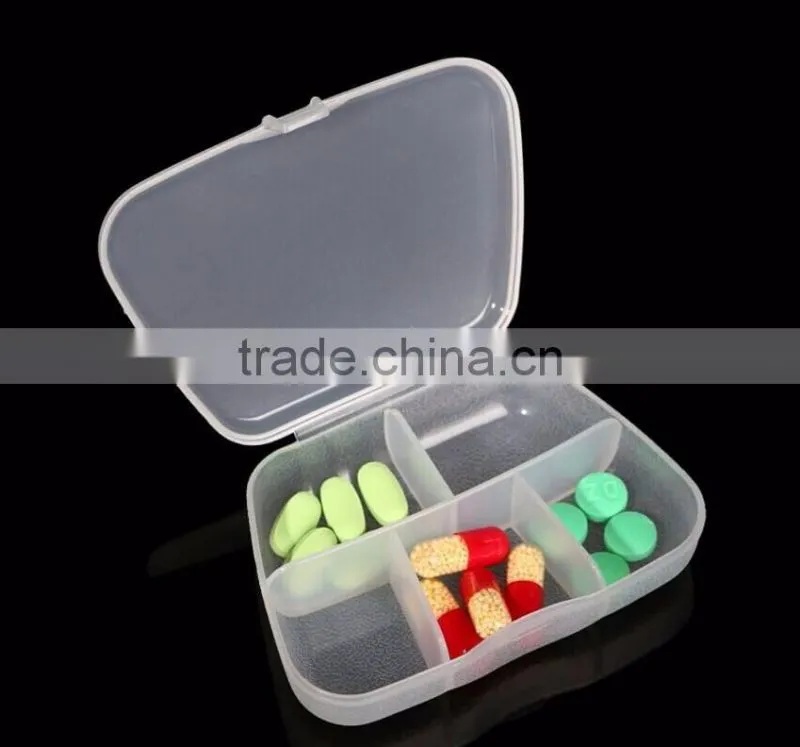 portable easy open design divided travel pill box