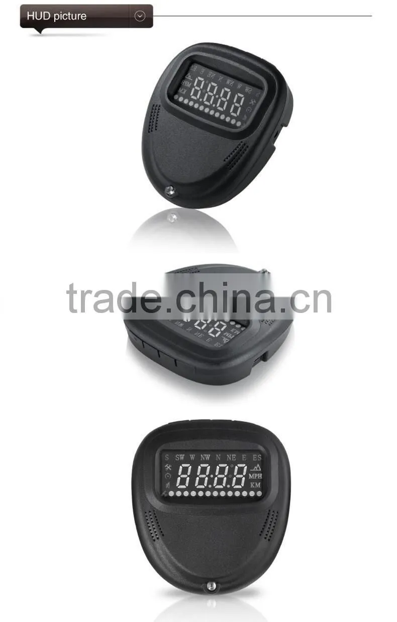 2016 Hot Sale Universal GPS HUD A1 Head Up Display Car OBD2 Speedometer KMH MPH Overspeed Alarm For All Cars