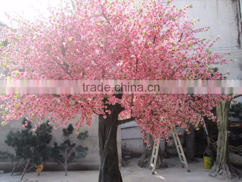 Wholesale man-made peach artificial blossom tree, artificial plant