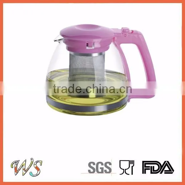 Custom handmade borosilicate glass teapot coffee pot heat resistance glass pot