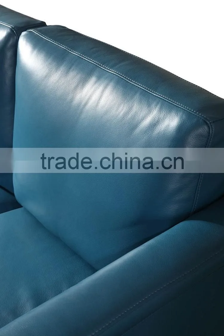 modern color geniune leather sectional sofa for living room furniture