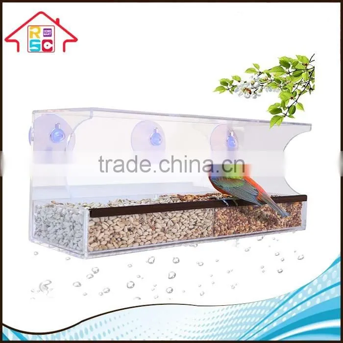 Unbreakable Clear Acrylic Window Bird Feeder