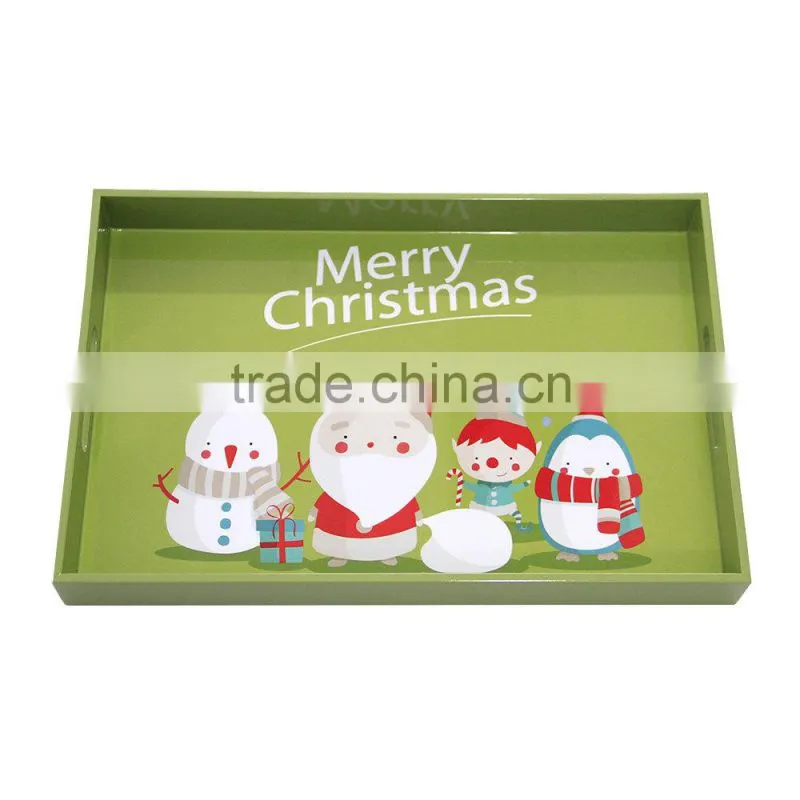 Christmas gift set / set of lacquer tray, coaster, tissue box, table mat
