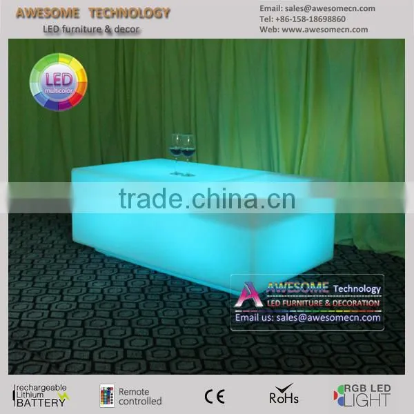 outdoor led illuminated lighted coffee table