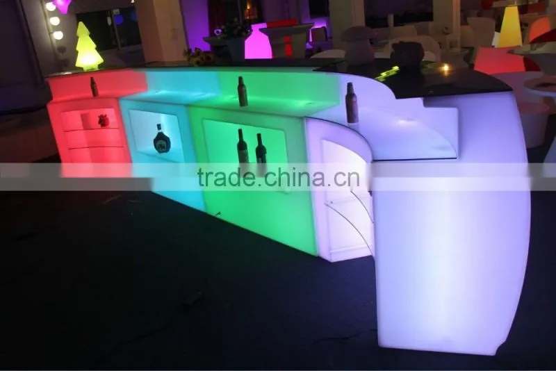 Outdoor Weatherproof Rechargeable Glowing Color LED bar furniture