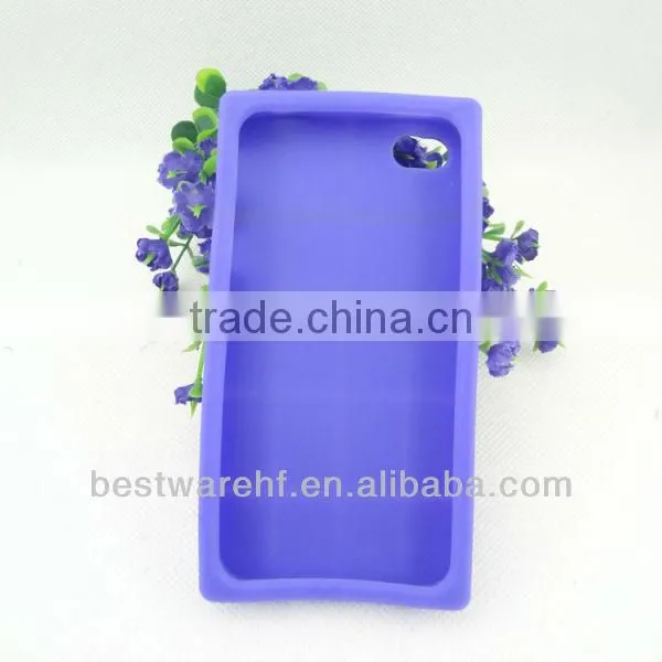 funny chocolate shape silicone case cover for apple iphone 4 and 4S
