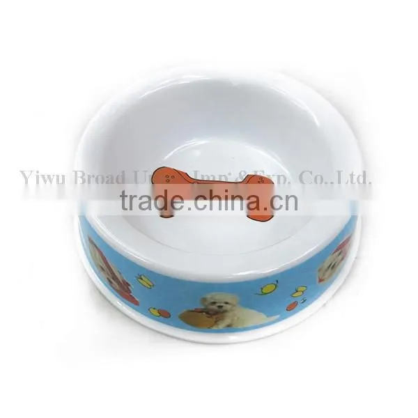 Round Shape Plastic Dog Food Bowl