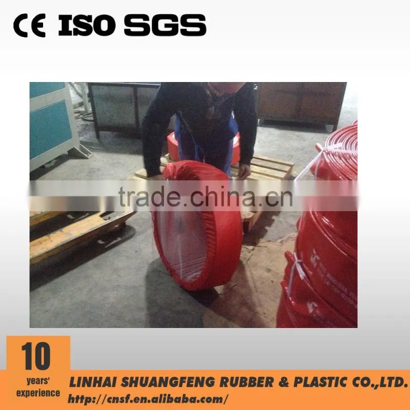 Red Heavy Duty Nitrile Rubber Covered Fire Resistant Hose with coupling