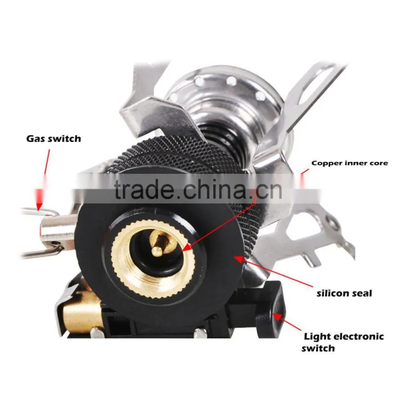 Mini Outdoor Gas Burner Butane Propane Picnic Camping Equipment Backpacking Gas Camping Stove Cooking