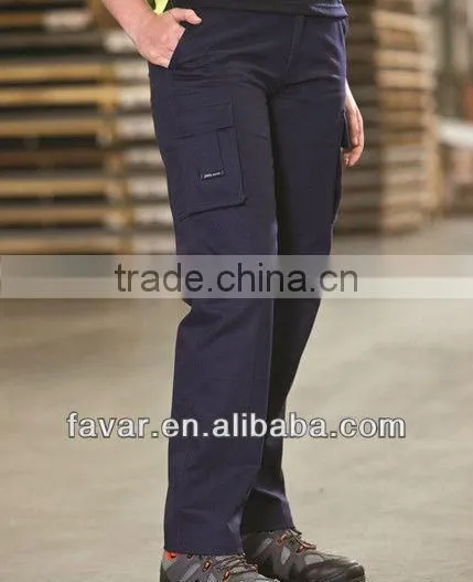 Navy blue 310 gsm cotton drill men's heavy-duty work pant durable men cargo work pants