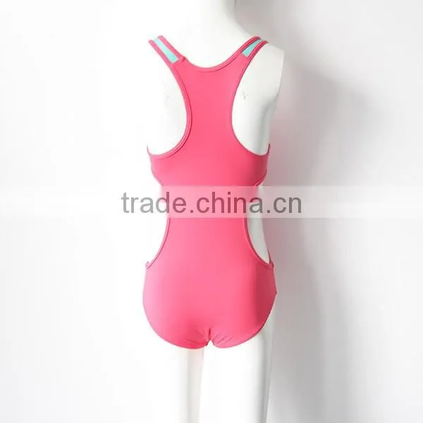 girls one piece pink swimwear