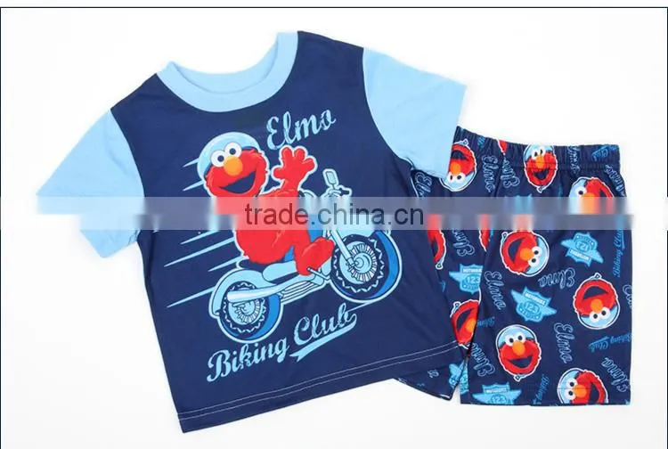 Summer 2pcs kids blue color pajamas,sleepwear