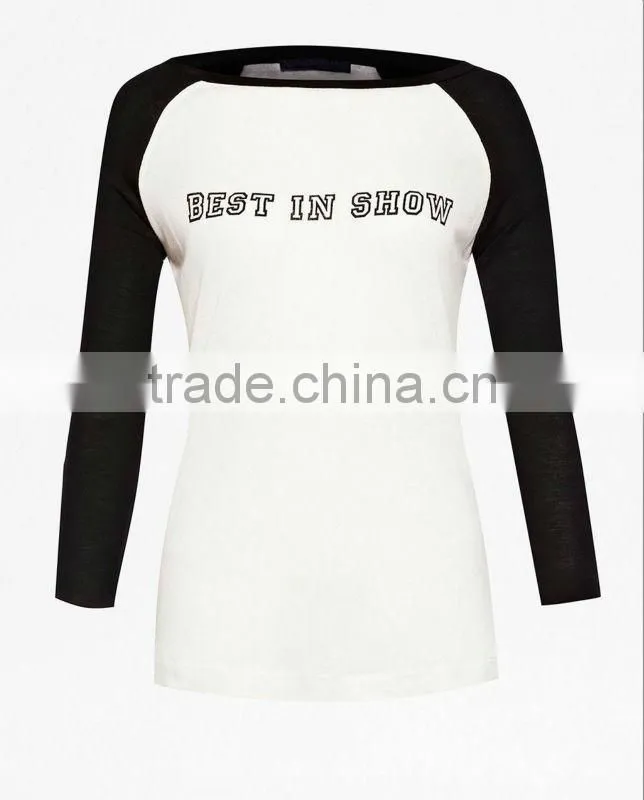 Ladies Three Quarter Sleeve Printed T-shirt