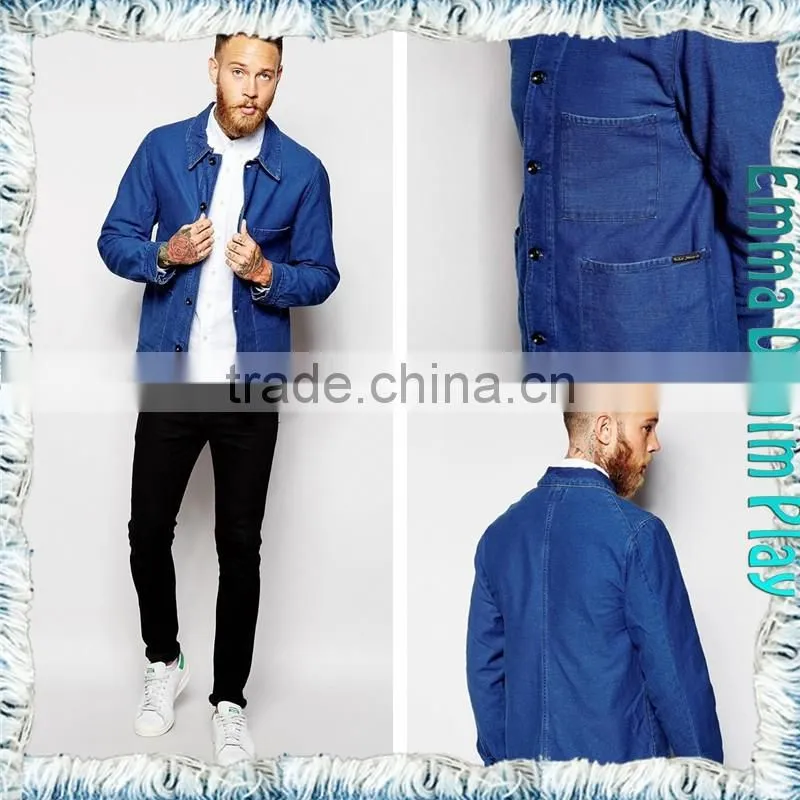 2016 ashion Design Mens Best Quality Regular Fitted Chic Blue Denim Jackets Wholesale