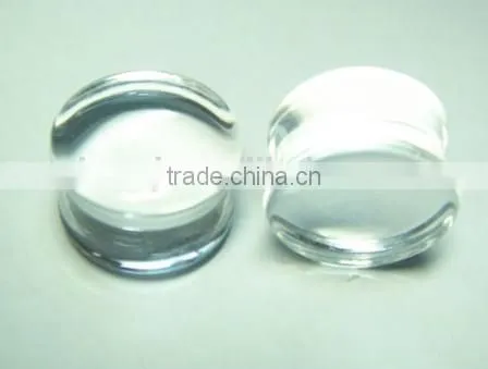 2015 newest high quality double flare glass ear plug more color choose