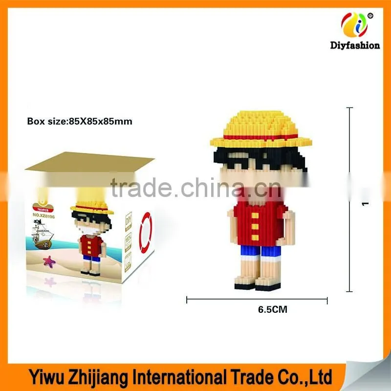 Hot Sale 3D Cartoon Figure Mode Mini Diamond Building Blocks Toys for Childrens Intelligence Development