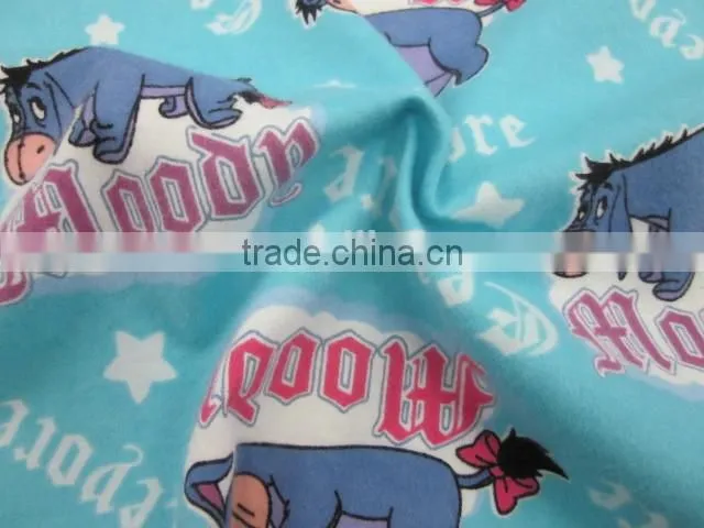 100% cotton printed flannel textile printing