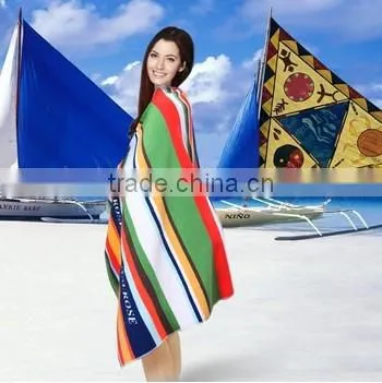 100% combed cotton striped sun chair towels supplier