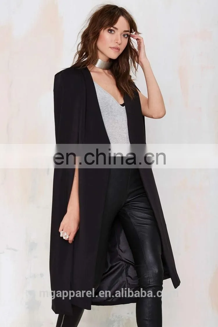 latest fashion jacket black long jacket women blazers and jackers