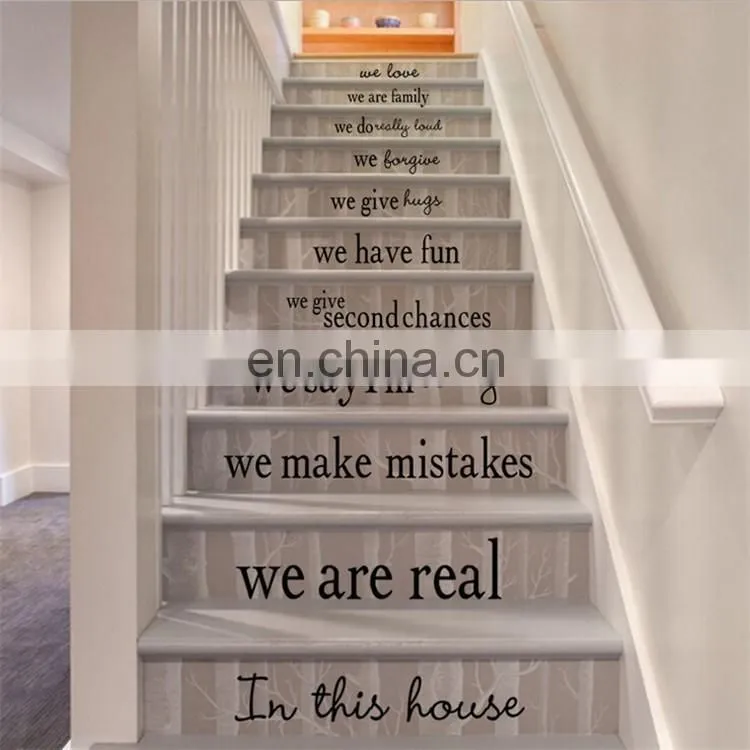 Popular 'House Rules' Living room and Bedroom Decorative Floors Stickers