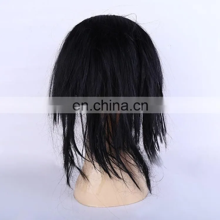 Freaky Zombie Wig Black Bald Top Halloween wig