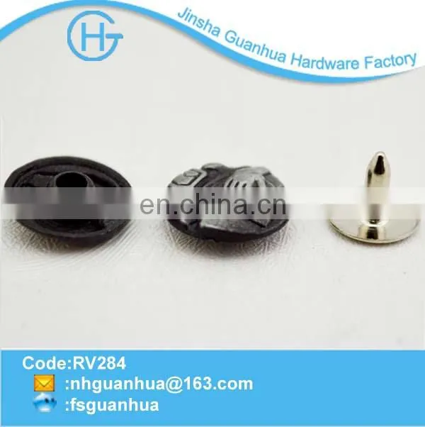 12mm black nickle metal jeans rivets buttons rivet