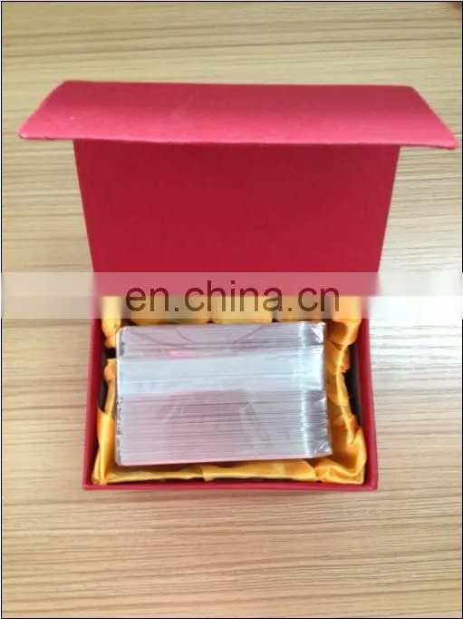 glossy mirror effect color printing stainless steel metal invitation card