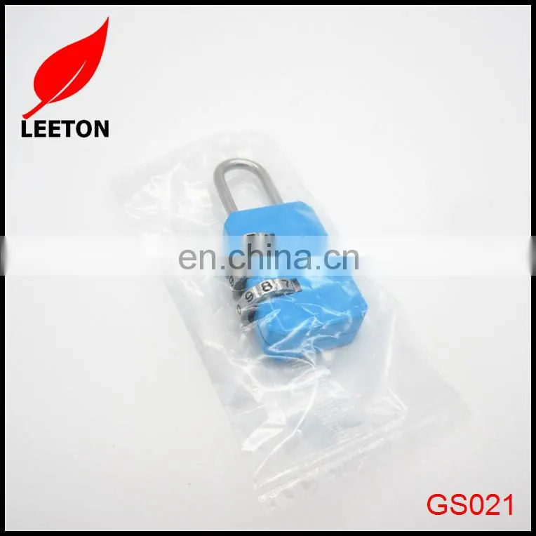 Factory supply colorful metal 3 4 digit combination padlock for bag