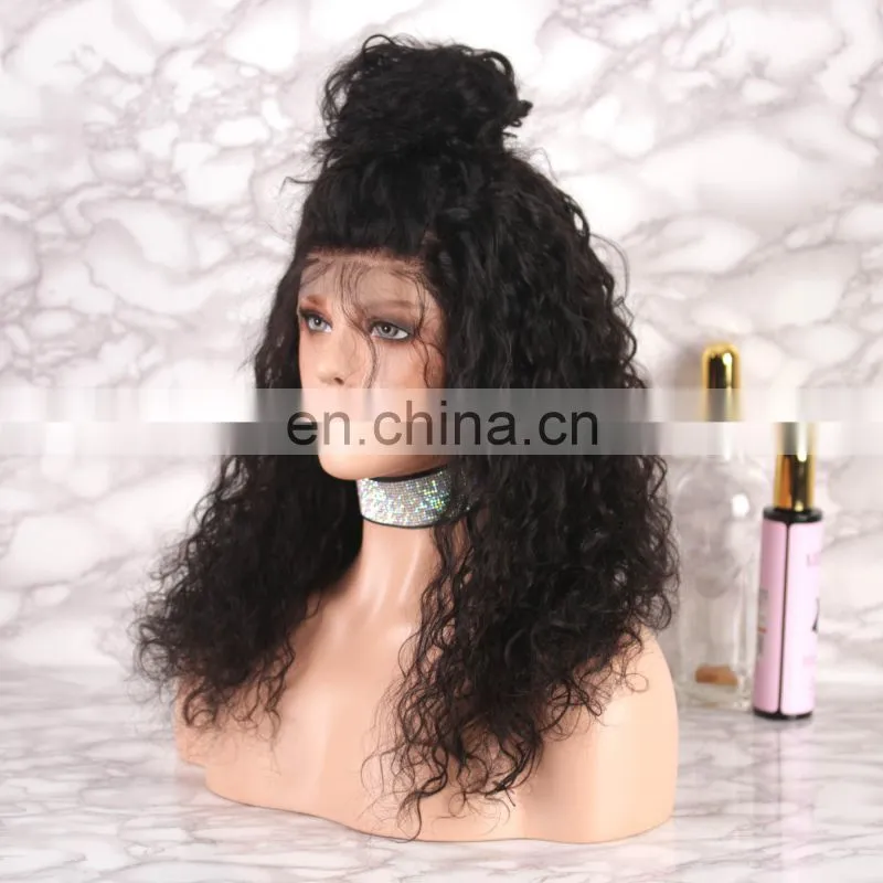 Natural Color Wholesale Price Good Quality Virgin Brazilian Human Hair Full Lace Wig